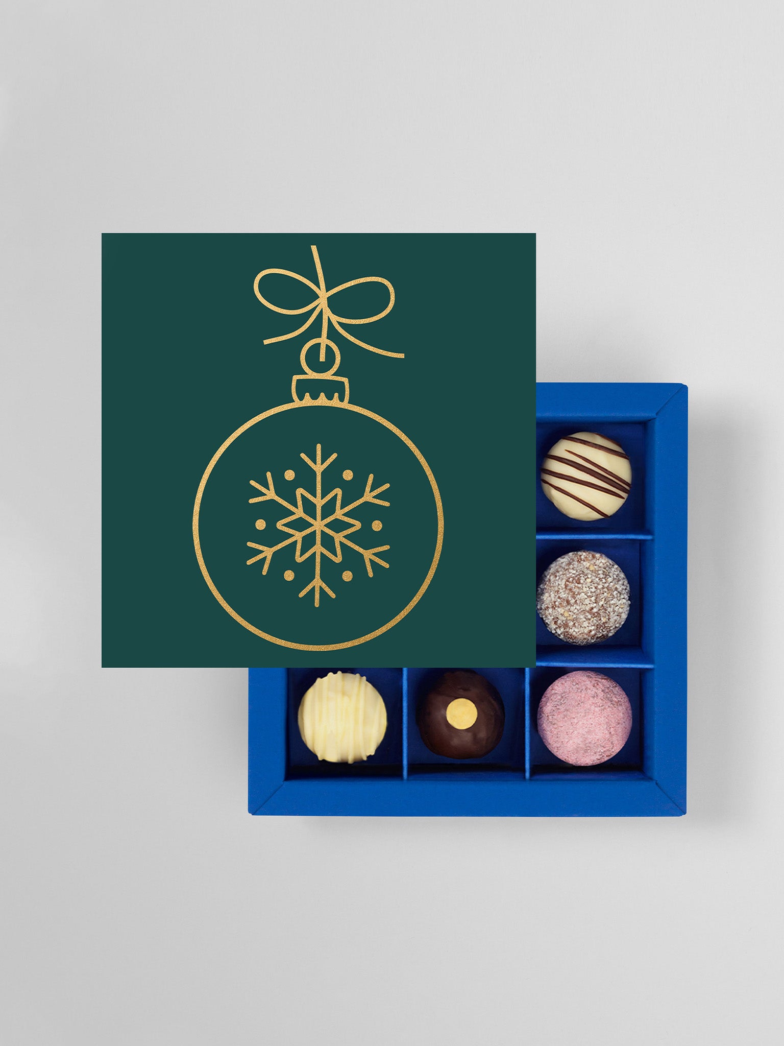 Medium box with 9 chocolates - Christmas ornament 