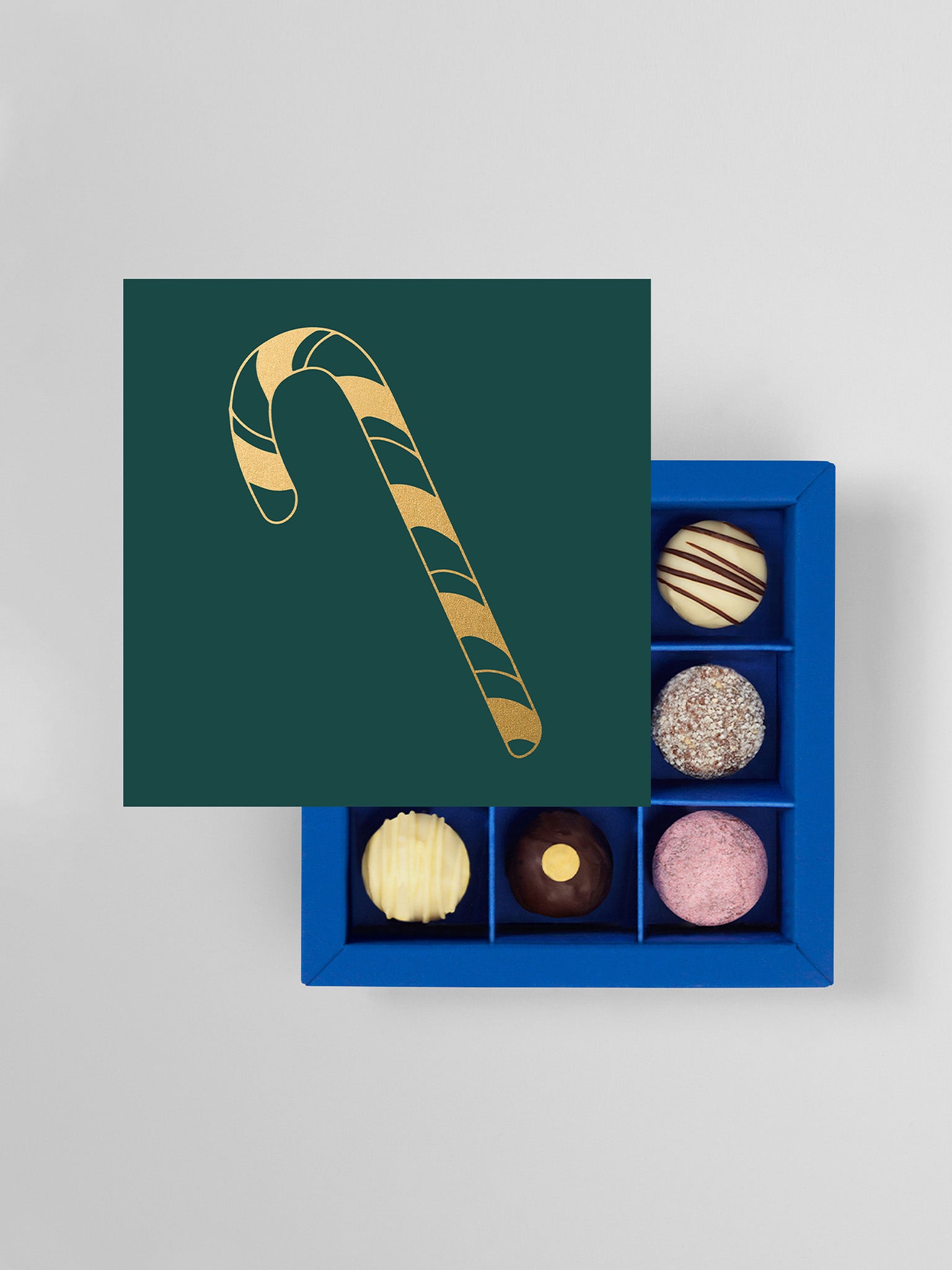 Medium box with 9 chocolates - candy cane