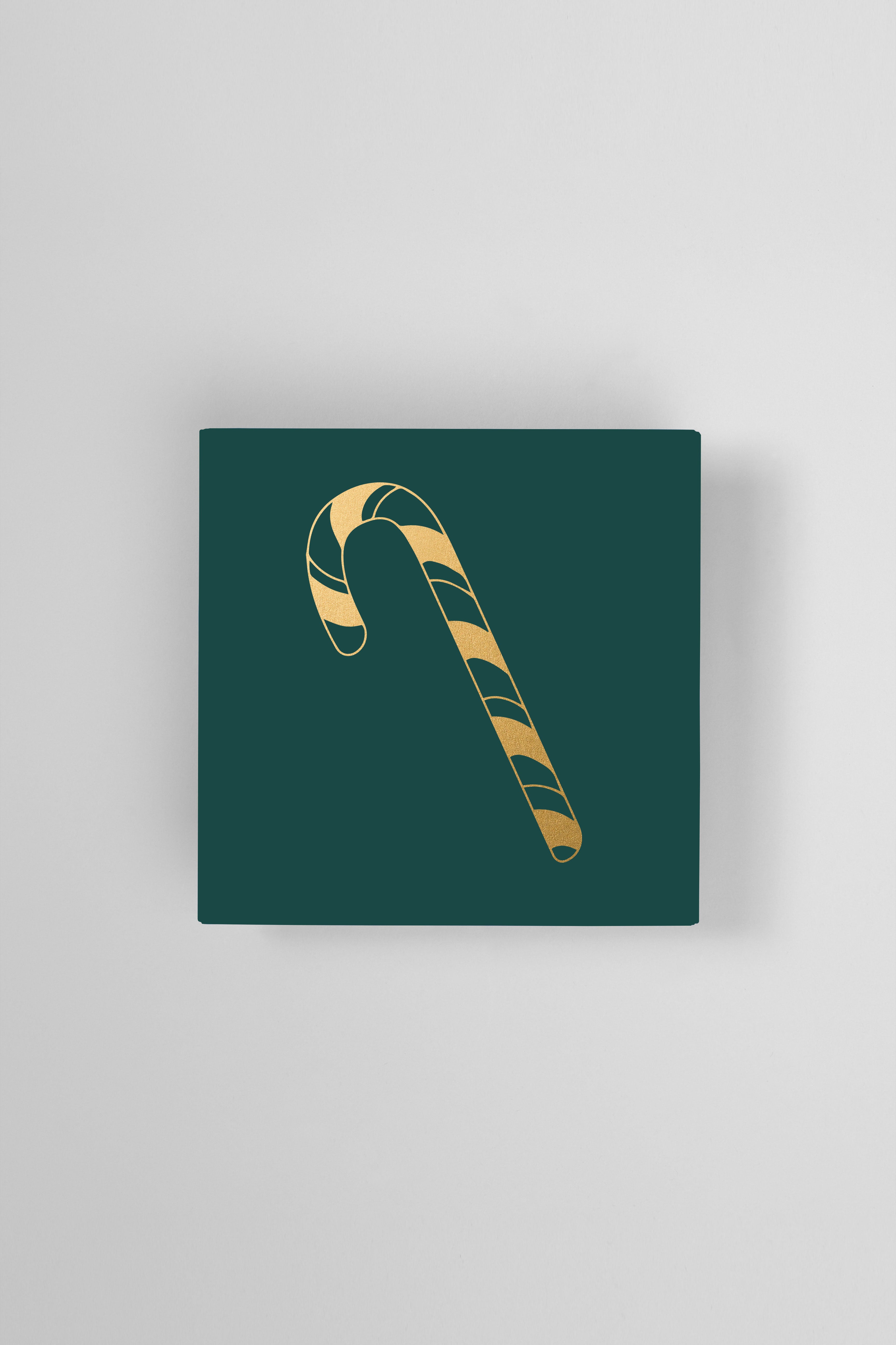 Small box with 4 chocolates - candy cane 